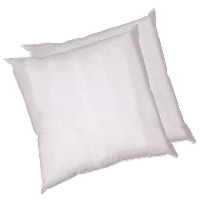 Lot de 2 Oreillers Coton - BLANREVE - 60 x 60 cm - Blanc