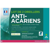 Lot de 2 Oreillers - BLANREVE - Triple Protection - 60 x 60 cm - Blanc