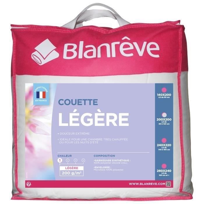 Couette Légere Microfibre - BLANREVE - 200 x 200 cm - Blanc