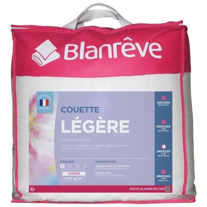 BLANREVE Couette lÈgere en microfibre - 220 x 240 cm - Blanc