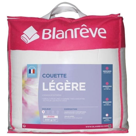 Couette Légere Microfibre - BLANREVE - 240 x 260 cm - Blanc