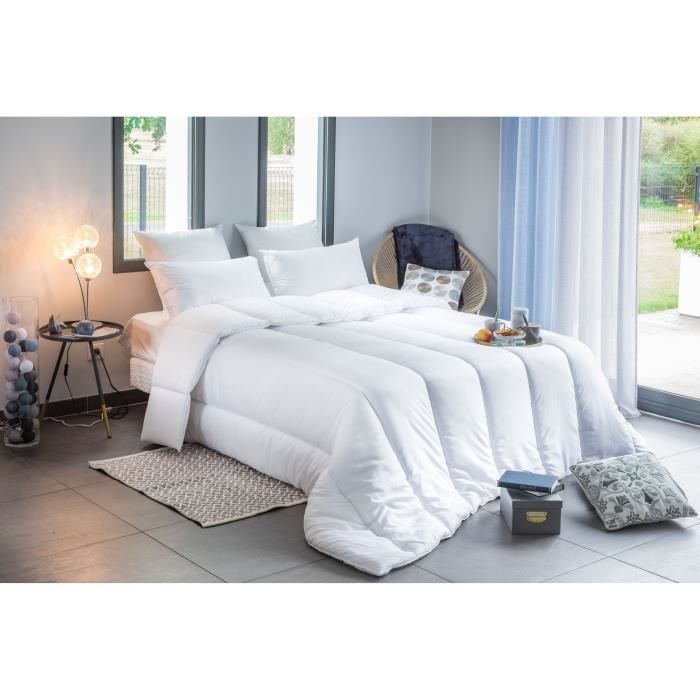 Couette légere anti-acariens - 200 gr/m² - BLANREVE - 200 x 200 cm - Blanc