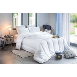 Couette chaude anti-acariens - 400 gr/m² - BLANREVE - 200 x 200 cm - Blanc