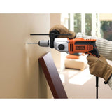 Perceuse a percussion filaire 1100W - BLACK&DECKER - KR1102K-QS - Avec coffre de rangement