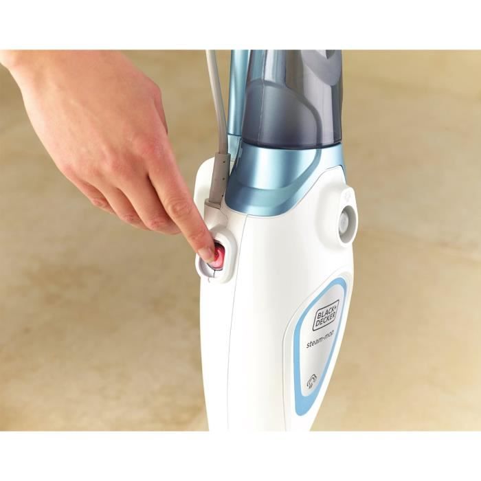 BLACK+DECKER - FSM1615-QS - Balai vapeur multi-surfaces 300W - Temps de chauffe : 20 s - C‚ble 6M - 350 ml - 2 accessoires