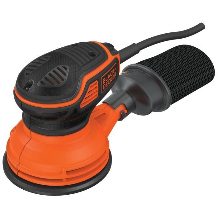 Ponceuse excentrique BLACK + DECKER KA199 - 240W - 125mm - Filaire