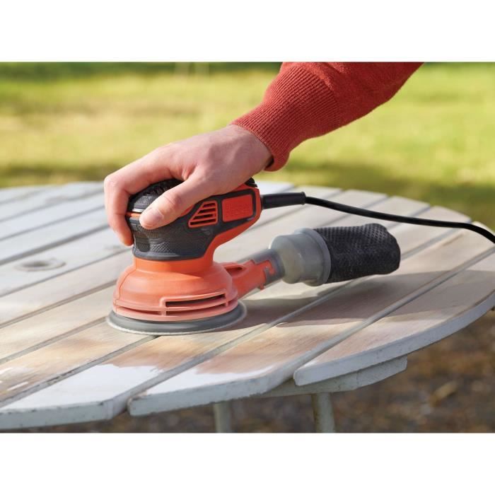 Ponceuse excentrique BLACK + DECKER KA199 - 240W - 125mm - Filaire