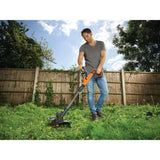 Coupe-bordure électrique BLACK+DECKER - STC1820EPC-QW - 18V - 28cm - Avec batterie 18V - 2 Vitesses - Tete Pivotante 180°