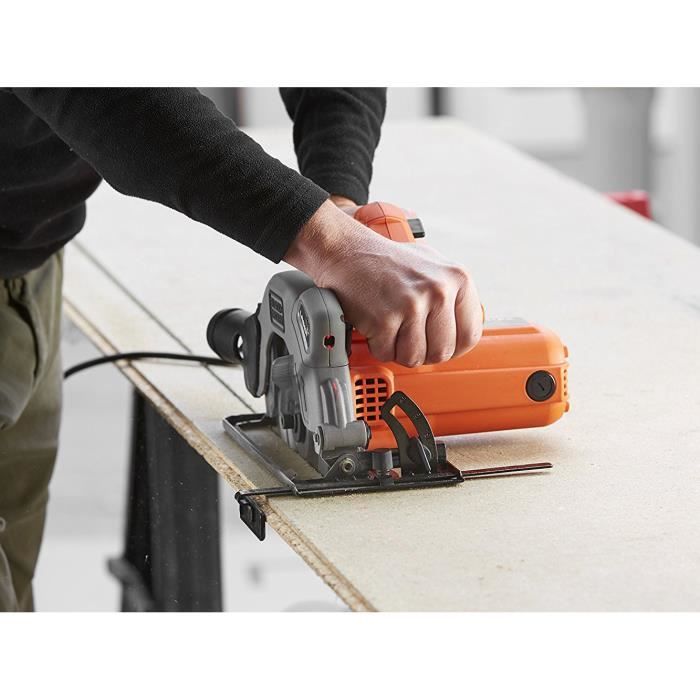 Scie circulaire filaire - BLACK&DECKER - CS1250LK-QS - 1250W - Profondeur de coupe 42mm - 66mm - Avec coffre de rangement