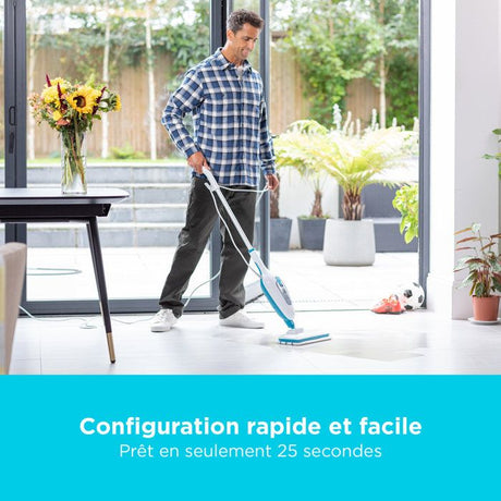 BLACK+DECKER - FSMH13E5-QS - Balai vapeur avec nettoyeur a main 5 en 1   1300W - Réservoir : 350 ml - Câble :4.8M