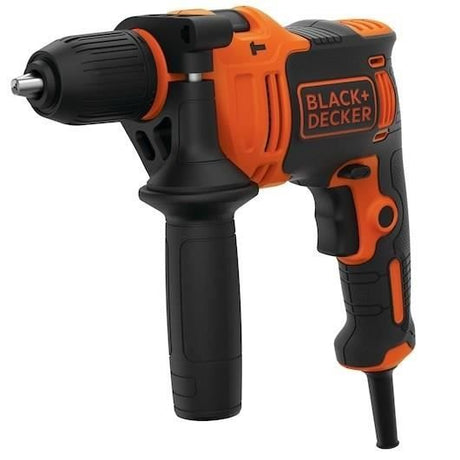 Perceuse a percussion filaire - 710W - BLACK+DECKER -  BEH710-QS - avec 4 forets de perçage