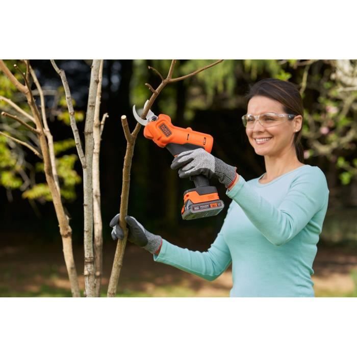 Sécateur électrique sans fil + batterie 2Ah + chargeur - BLACK+DECKER - BCPP18D1-QW - 18V - Coupe 25mm