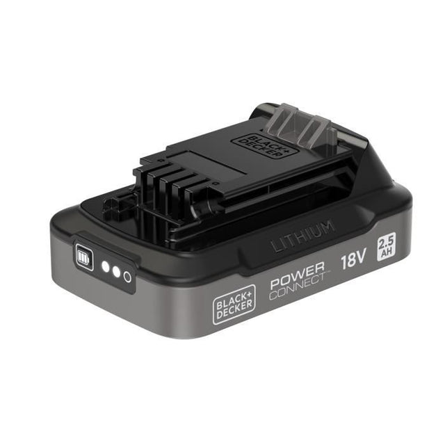 Batterie 18V 2,5Ah avec indice de charge - BLACK+DECKER - BDL2518S-XJ - Noir