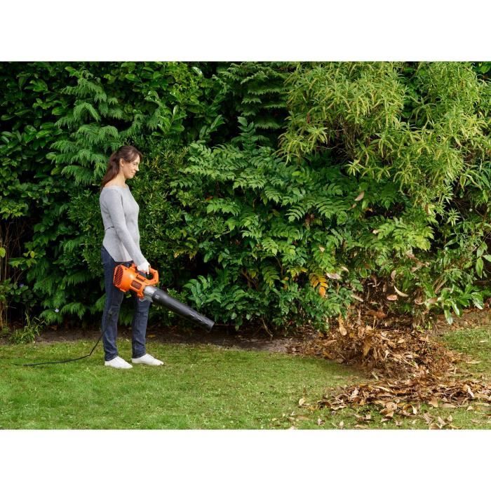 Souffleur axial filaire BLACK+DECKER - BEBL185-QS - 1850W - Débit d'air de 765m3/h - Racloir intégré