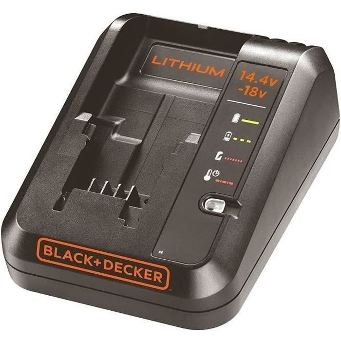 Chargeur de batterie BLACK+DECKER BDC1A-QW pour batteries Lithium 14,4V et 18V