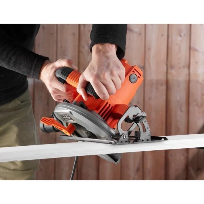 Scie circulaire filaire - BLACK+DECKER - CS1550-QS - 1500W - profondeur de coupe 66mm