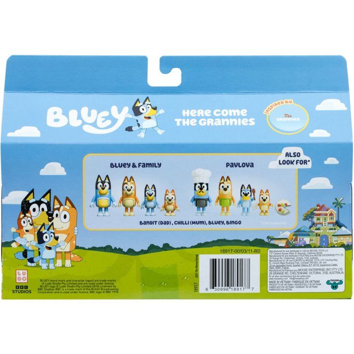 Coffret de 4 figurines - BLUEY - Les grands-meres - Des 3 ans