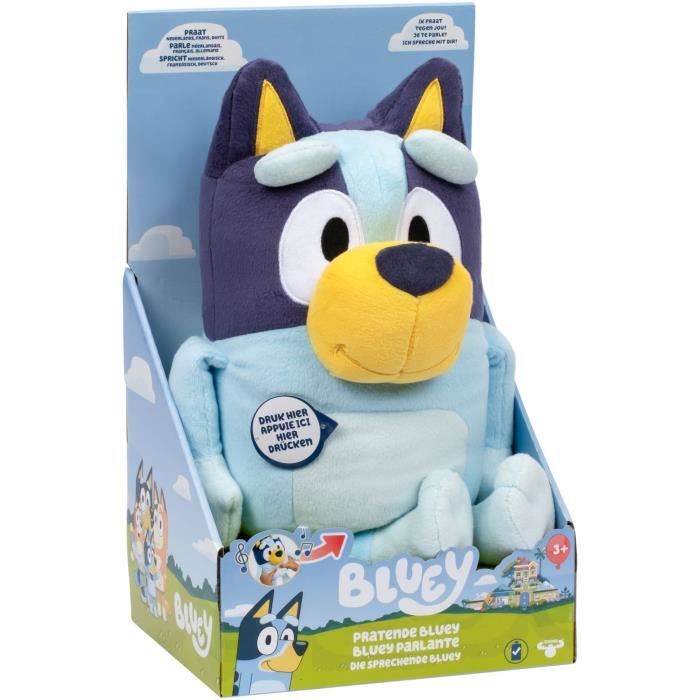 Peluche parlante - BLUEY - Bluey - 33 cm - Voix officielle - Musique du générique