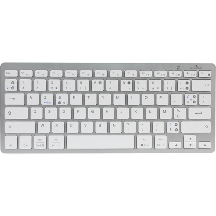 Clavier Bluetooth Double Layout PC MAC - BLUESTORK - MINI MAC PC - Pour Mac et PC - Noir