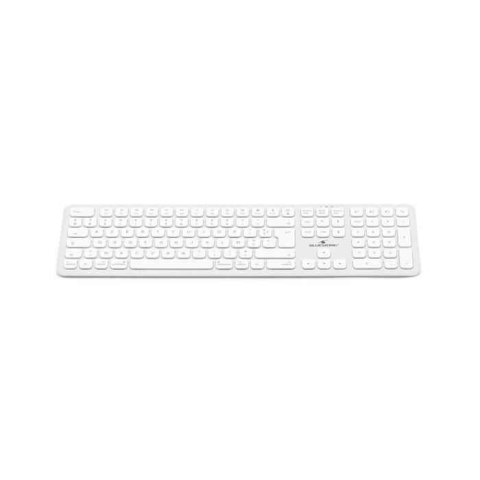 Clavier sans fil Bluetooth - BLUESTORK -  MAC - Full size - Compatible Mac - Blanc