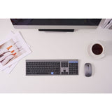 Ensemble Clavier souris sans fil - BLUESTORK - AZERTY - Métal - Silencieux - Touches ciseaux