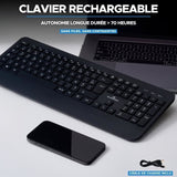 Clavier sans fil - Touches creusées ergonomiques - BLUESTORK - Office R2 - AZERTY
