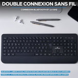 Clavier sans fil - Touches creusées ergonomiques - BLUESTORK - Office R2 - AZERTY
