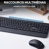 Clavier sans fil - Touches creusées ergonomiques - BLUESTORK - Office R2 - AZERTY