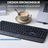 Clavier sans fil - Touches creusées ergonomiques - BLUESTORK - Office R2 - AZERTY