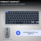 Ensemble Clavier Souris sans fil - BLUESTORK - Pack Mini - Bluetooth & Dongle - Ultra fin et léger - Nomade Télétravail