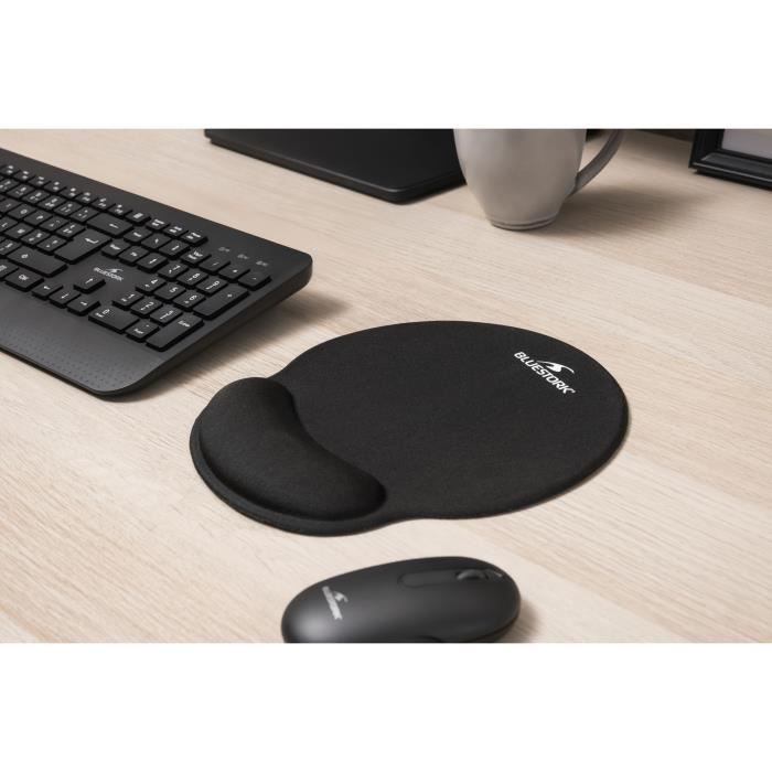Tapis de souris ergonomique - Bluestork - BS-PAD-ERGO - Repose-poignet - Épaisseur 3 mm