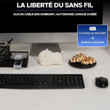 Pack clavier souris sans fil - 12 touches de raccourcis multimédias - BLUESTORK - PACK-WL-OFF-V2/FR - AZERTY