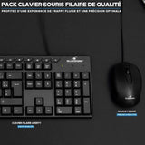 Pack Clavier Souris - BLUESTORK - MEDIA OFFICE - Filaire - Azerty - Compatible Windows - Noir