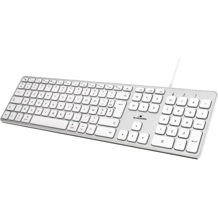 Wired Keyboard - BLUESTORK - KB Mac - Mac Compatible - White