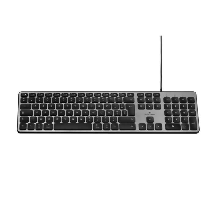 Clavier Filaire - Bluestork - KB Mac - Azerty - Compatible Mac - Noir