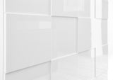 Vitrine - MILANO - Blanc laqué brillant - 2 Portes - Fabrication Italienne - 121 x 43 x 166 cm