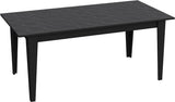 Table a manger - POLKA - Rectangulaire - 4 personnes - 180 x 77 x 90 cm - Noir