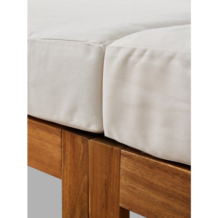 Salon de jardin d'angle modulable - Bois d'acacia - 5 personnes - LEVATA - Beige