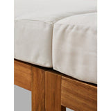 Salon de jardin d'angle modulable - Bois d'acacia - 5 personnes - LEVATA - Beige