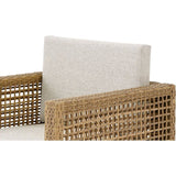 Ensemble repas de jardin CUBO - Table rectangulaire + 6 fauteuils - Structure en acier thermolaqué - 6 places - Bocarnea