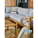 Salon de jardin d'angle modulable LEVATA CLASSIQUE - Bois d'acacia FSC - 5 personnes - Gris
