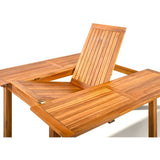 Ensemble repas de jardin TOSCANA - Table extensible + 6 six chaises pliantes - Bois d'acacia - 6 places - Bocarnea