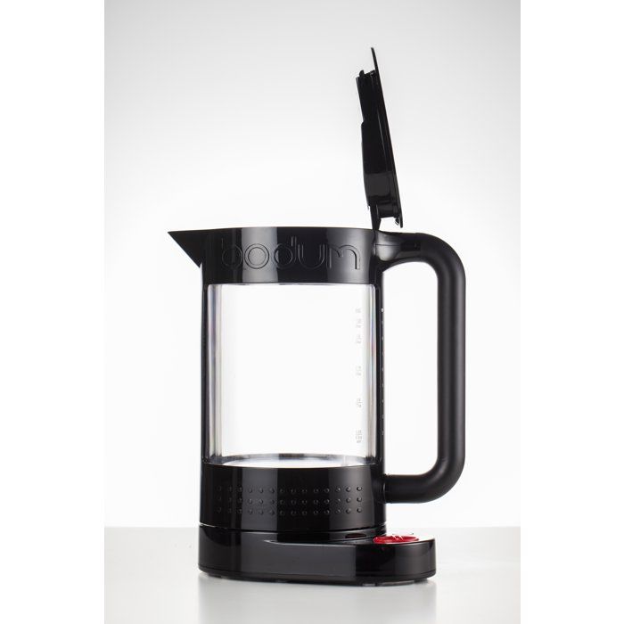 Bouilloire électrique double paroi - BODUM - BISTRO - 1500 W - 1,1 L - 5 températures - Intérieur en verre - Noir