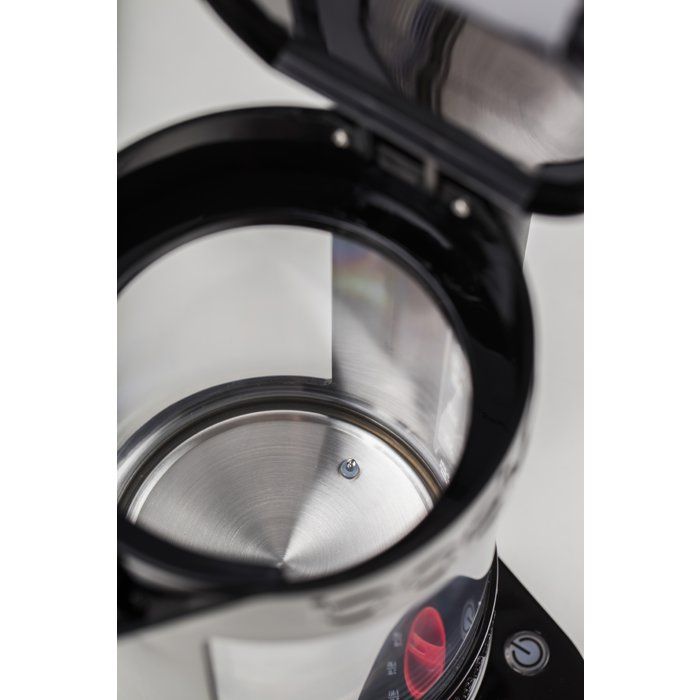 Bouilloire électrique double paroi - BODUM - BISTRO - 1500 W - 1,1 L - 5 températures - Intérieur en verre - Noir