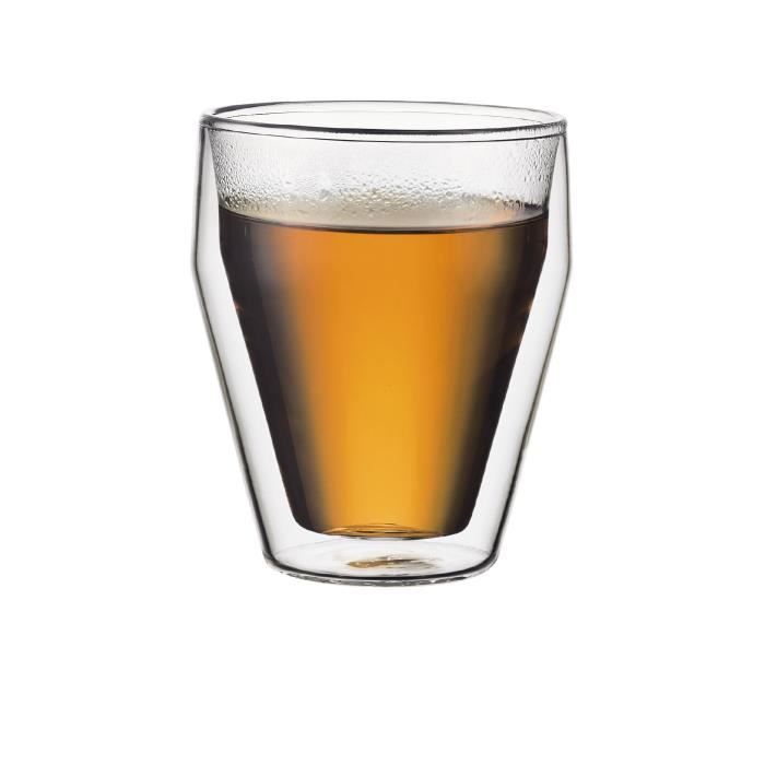 Set 6 verres thermo - BODUM - Titlis - Double paroi - 0.25 l - Transparent
