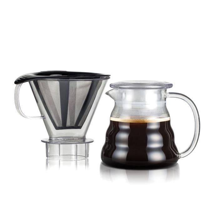 MELIOR Cafetiere, filtre permanent maille inox, 5 tasses, 0.6 l