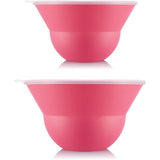 Ensemble de 2 saladiers 3 l et 4.9 l avec couvercle silicone - BODUM - Topee - Bubblegum