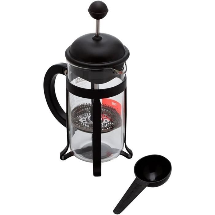 Cafetiere a piston - BODUM - Java - Monture et couvercle en plastique - 8 tasses - 1 l - Noir
