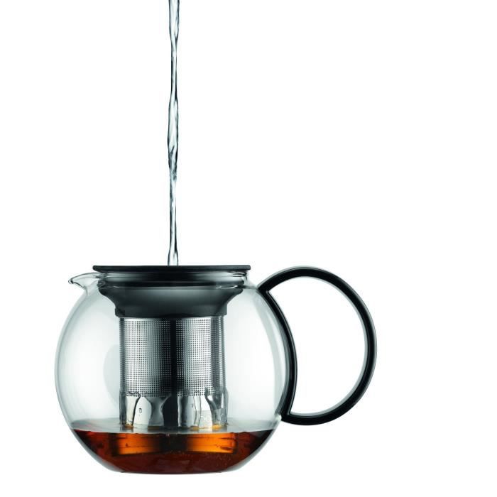ASSAM - Théiere a piston BODUM  , couvercle plastique, filtre en inox, 0.5 l