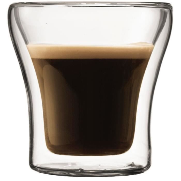 Set 2 verres - BODUM - Assam - Double paroi - 0.1 l - Transparent